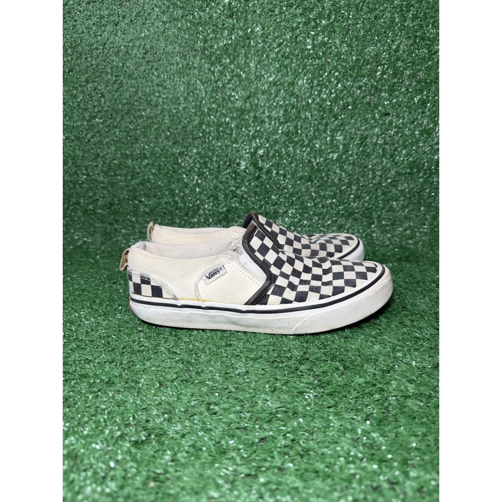 VANS‎ Classic Slip-On Women's Size 4.5 Black White Checkerboard Sneakers Shoes